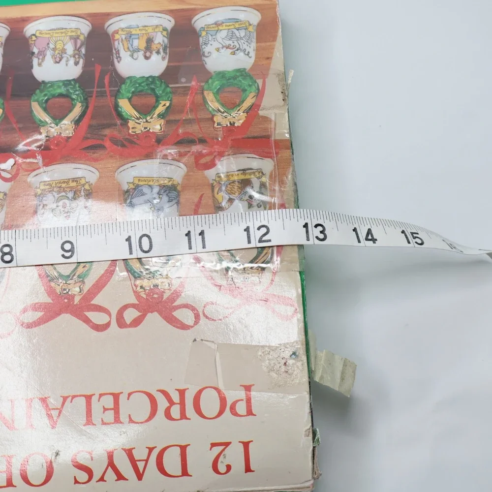 Jobar 12 Days of Christmas Porcelain Bell Ornament Set Vintage 1996 - AS‎ IS
